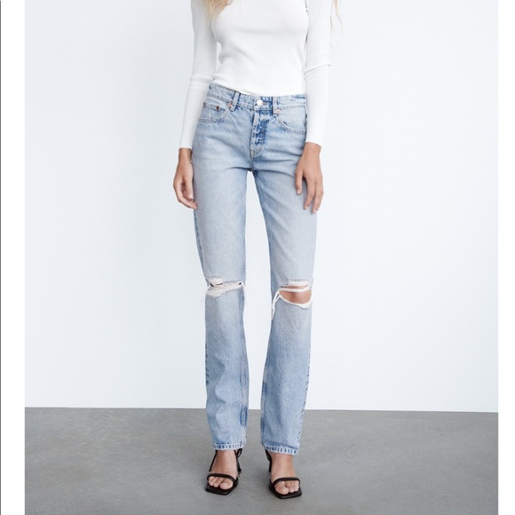 NWT Zara straight leg jeans - Picture 2 of 9